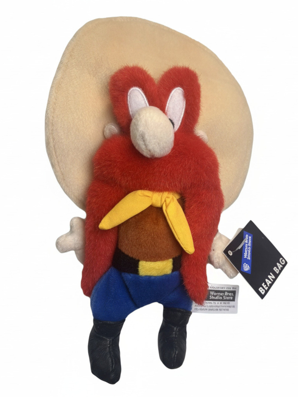 Warner Bros Studio Store Yosemite Sam Bean Bag Plush Looney Tunes Vintage 1998